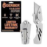 Gerber Gear EAB Lite Pocket Razor Knife with Money Clip - EDC Gear Folding Stainless Steel Utility Knife with Box Cutter Blade for Everyday Carry