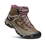 KEEN Women's Targhee 3 Mid Height Waterproof Hiking Boots, Weiss/Boysenberry, 9.5