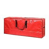 Sattiyrch Christmas Tree Storage Bag - Fits Up to 7.5 ft Holiday Xmas Disassembled Trees with Durable Reinforced Handles & Dual Zipper - Waterproof Material Protects from Dust,Moisture(Red)