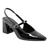 Marc Fisher Women's Lanai Pump, Black Patent 001, 8.5
