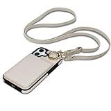 Keallce Case for iPhone 16 6.1'', Detachable Crossbody Case Wallet with RFID Blocking Card Holder, 360ｰRing Stand, Folio Leather iPhone Cover Shoulder Lanyard Strap Lady for iPhone 16 2024 5G, White