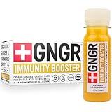 +GNGR Immunity Booster Organic Ginger and Turmeric Shot - Cold Pressed Ginger Shots with Peruvian Ginger Juice, Turmeric, Cayenne Pepper for All Natural Immune & Digestive Support (2 Oz, Pack of 12)