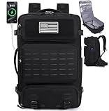 HILOMON Mens Travel Backpack 40L, TSA Approved Carry On X-Large Backpack with USB Charging Port Durable Water-resistant Convertible Duffle Luggage Bag Large Weekender Bag Daypack Fits 17.3 Inch Laptop