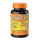 American Health Ester-C with Citrus Bioflavonoids Capsules - Gentle On Stomach, Non-Acidic Vitamin C - 500 mg, 60 Servings, 120 Count