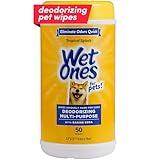 Wet Ones for Pets Deodorizing Multipurpose Pet Wipes, Tropical Splash Scent - Pet Grooming Wipes for In-Between Baths, Pet Cleaning Supplies, Puppy Wipes for Dogs, 50 Count