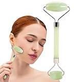 Jade Roller - Face Roller - Gua Sha Facial Tools, Jade Rollers for Face, Skin Care Kit for Men Women, Guasha Tools for Faces, Facial Care Reduces Under-Eye Puffiness and Dark Circles