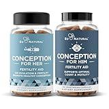 Eu Natural Conception Fertility for Her & Him Bundle - Fertility Supplements Combo for Women & Men – Prenatal Vitamins – Promote Hormone Balance, Cycle Consistency, Aid Ovulation – 120 Count