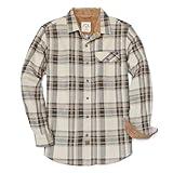 Dubinik® Mens Flannel Shirts Long Sleeve Flannel Shirt for Men Casual Button Down Brushed 100% Cotton Shirt