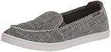 Roxy Womens Minnow Slip On Sneaker Shoe Loafer Flat, Black Wash Core, 7.5 US