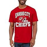 Junk Food Clothing x NFL - Kansas City Chiefs - Team Helmet - Unisex Adult Short Sleeve Fan T-Shirt for Men and Women - Size Large