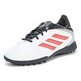 adidas Copa Pure 3 League Turf Sneaker, White/Lucid Red/Black, 4 US Unisex Big Kid