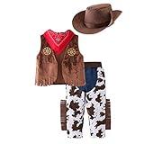 LXKIKMM May's Baby Western Cowboy Style Kids Costume Set Cosplay Costume 12-18 Months