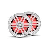 Rockford Fosgate M1-65 Color Optix 6.5” 2-Way Coaxial Multicolor LED Lighted Marine Speakers - White (Pair)