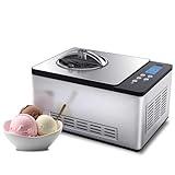 Whynter Ice Cream Maker Machine Automatic 2.1 Qt with Built-in Compressor, LCD Digital Display & Timer, No Pre-Freezing, ICM-200LS, Stainless Steel