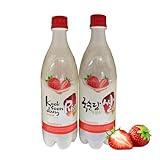 Snack Korea Kook Soon Dang Makgeolli Rice (Cooking) Wine Strawberry flavor 25.3fl oz (750ml). product of Korea. - (pack of 2)