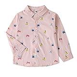 ZHICHUANG Undershirts Boys Kids Toddler Boys Girls Trend Cute Schcool Playful Shirt Jacket Long Sleeve Shirt Outwear Tops (Pink, 2-3 Years)