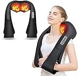 AERLANG Shiatsu Back and Neck Massager, Back Massager Deep Tissue Kneading Massager Neck and Shoulder Massager with Heat, Electric 4D Massage Pillow Fathers Day Dad Gifts from Daughter(NOT Cordless)