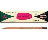 Mitsubishi Pencil K9852EWHB Recycled Pencil with Eraser 9852EW HB, 1 Dozen