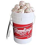 Rawlings | Official League Competition Grade Baseballs | ROLB1X | Game/Practice Use | Youth/14U | Bucket | 24 Count