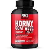 FORCE FACTOR Horny Goat Weed Max, Horny Goat Weed for Men and Women to Maximize Performance and Drive, Triple-Extract HGW Horny Goat Weed Herbal Supplement, 1500mg, 90 Capsules