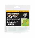 Lineco Archival Polypropylene Mounting Corners, Self Adhesive Clear Photo Corners, Acid-Free, 1.25 Inches, Mounting Artwork, Photographs, Documents.