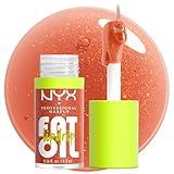 NYX PROFESSIONAL MAKEUP Fat Oil Lip Drip, Moisturizing, Shiny and Vegan Tinted Lip Gloss - Follow Back (Shimmering Warm Nude)