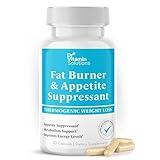 DR VITAMIN SOLUTIONS Fat Burner for Women & Men - Appetite Suppressant for Weight Loss - Pills w/Metabolism Booster Thermogenic Weight Loss Supplement - Chromium, Caffeine & Green Tea - 30 Ct.