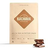 Ka’Chava All-In-One Nutrition Shake Blend, Chocolate, 15 Servings, 85+ Superfoods & Nutrients, Meal Replacement, Greens Plant-Based Superfood Powder Protein Drink, Digestive Enzymes & Probiotics, Vegan Dairy Gluten Free
