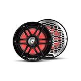 Rockford Fosgate M2-65B Color Optix 6.5” 2-Way Coaxial Multicolor LED Lighted Marine Speakers - Black/Stainless (Pair)