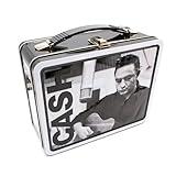 AQUARIUS Johnny Cash Fun Box - Sturdy Tin Storage Box with Plastic Handle & Embossed Front Cover - Officially Licensed Johnny Cash Merchandise & Collectible Gift