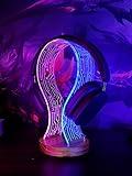 YuanDian Headphone Stand, Walnut Wood Headset Holder with Blue Pink LED Night Light for Gamers, Men, and Music Lovers - Perfect Desk Gift Idea