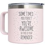 Cute Pink Birthday Gifts for Women - Sometimes You Forget You Are Awesome Gifts Xmas Gifts for Women Last Minute Christmas Gifts for Women Gifts for Coworkers College Girl Gift Ideas Boss Day Gifts