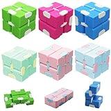 6 Pack Infinity Cube Toys, Fidget Blocks for Kids Boys Girls, Infinite Cubes Flip Cube Finger Toys for Birthday Gifts Goodie Bag Basket Stuffers Classroom Prizes Party Favors