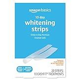 Amazon Basics Teeth Whitening Strips, 10 Day Supply, 20 Count (Previously Solimo)