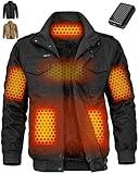 Men Heated Jacket Graphene Battery Pack Included 12v Sherpa Fleece Moto Hiking Gear Gift Essentials Accessories Cool Equipment Survival Stuff Ice Kayak Fishing Supplies Black Army Military Aviator