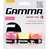 GAMMA Sports Neon Tac Overgrip, Tacky Grip for Tennis, Pickleball, Squash, and Badminton Racquets, Assorted 3 Pack