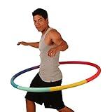 Weighted Hula Hoop, Trim Hoop 4B - 4 lb Large, Weight Loss Fitness Sports Hoop with No Wavy Ridges (Rainbow Colors)