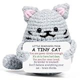 AICase Inspirational Cat You are Enough Mental Health Cheer Up Stress Relief Gifts for Women Graduation College Student Birthday Positive Crochet Emotional Support Nuggets Cute Desk Office Decor