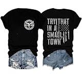 Pairxily Womens Oversized Graphic Country Concert Tees Vintage Cowgirl Western Shirts 80s Cow Rock Band T Shirts Cotton Loose Fit Funny Top(Black,L)