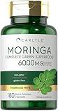 Carlyle Moringa Oleifera | 180 Capsules | Non-GMO and Gluten Free Supplement | Complete Green Superfood | from Moringa Leaf Powder