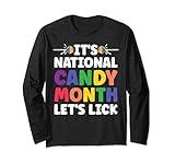 Funny National Candy Month Rainbow Lollipop Pride Long Sleeve T-Shirt