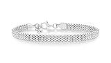 Miabella 925 Sterling Silver Italian 5mm Mesh Link Chain Bracelet for Women, Made in Italy (6.5 Inches)