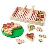 Melissa & Doug Wooden Pizza Party Play Food Set With 36 Toppings