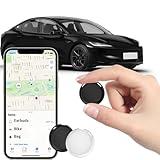 2 Pack GPS Tracker for Vehicles Work with Find My (iOS Only) Real Time Mini Car Air Tracker Tag Global Coverage Hidden Car Locator Tracking Device No Monthly Fee or Subscription No SIM Card Required