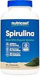 Nutricost Spirulina 3,000mg, 180 Capsules - CCOF Certified Made with Organic Spirulina, Gluten Free, Vegetarian