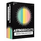 Astrobrights Mega Collection, Colored Paper, Punchy Pastel 5-Color Assortment, 625 Sheets, 24 lb./89 gsm, 8.5" x 11" - MORE SHEETS! (91732)