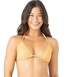 Roxy Women's Standard Bikini Adjustable Straps, Removable Pads, UPF 50+, Quick-Dry, Swimwear Top, Beachwear, Papaya, Medium