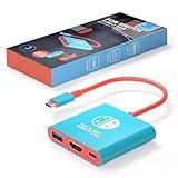 BIYTC Switch Dock Compatible with Nintendo Switch Docking Station Portable Switch TV Adapter Support 4K/30HZ Steam Deck Nintendo Switch OLED Switch Travel Dock with HDMI2.0 USB3.0 Port