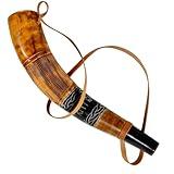 PRIME NAUTICAL - Viking War Horn Handmade 16" Genuine Ox-Horn Battle Hand Engraved Blow Battle Ready Gift Decor