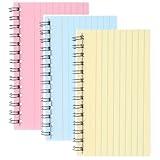 Lurrose 3pcs Index Cards: Flash Cards For Studying - Small Spiral Notebook - Colored Note Pads - Study Supplie